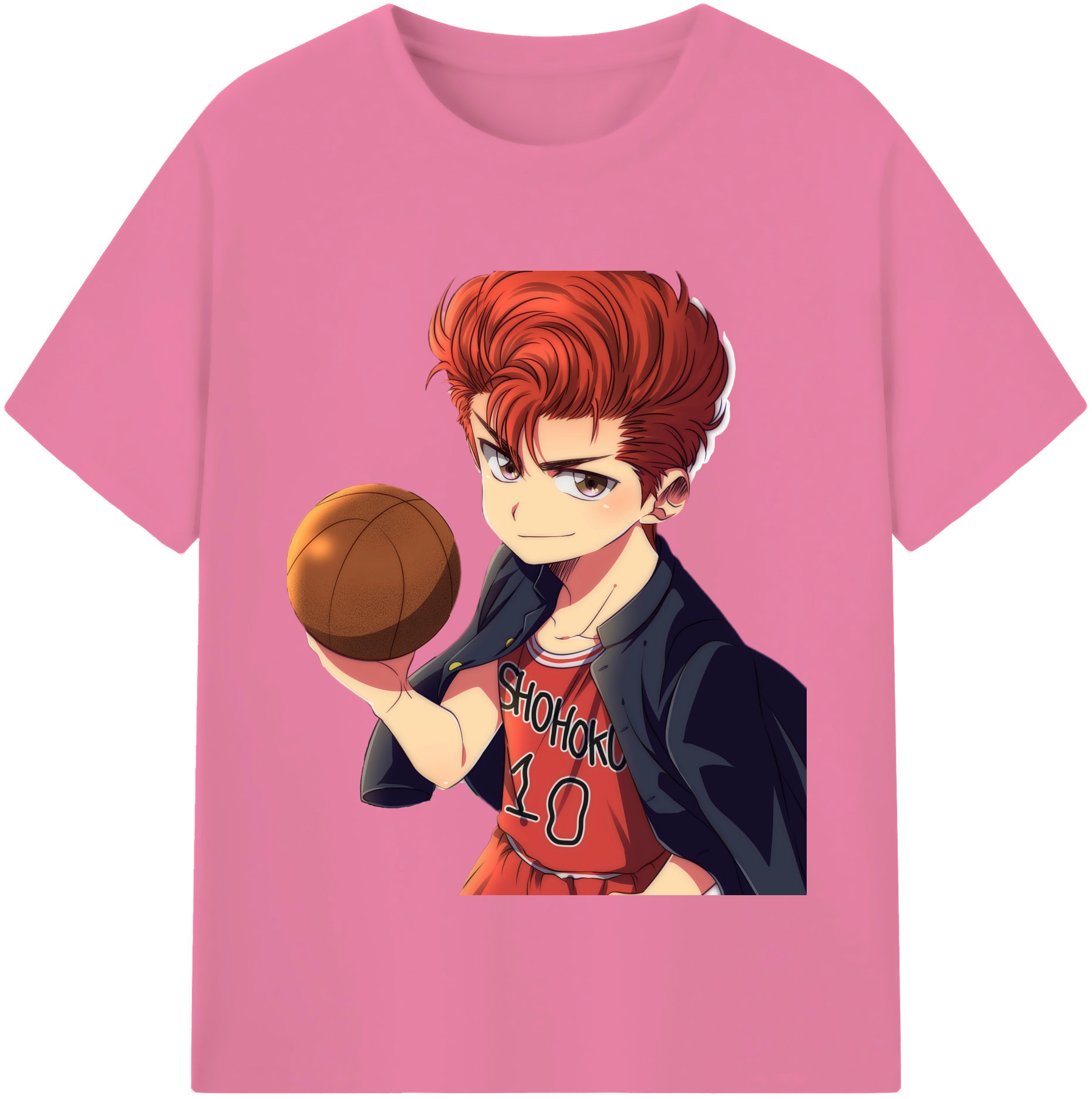 SLAM DUNK／スラムダンク 綿100％半袖Tシャツ（フロントプリント）
